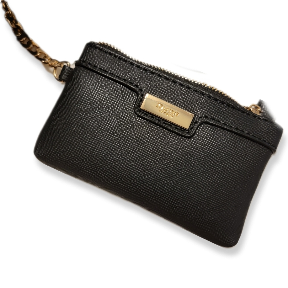 Dune London Handbag Crossbody Black Animal Print Calf Hair Leather & Wallet - Picture 4 of 10